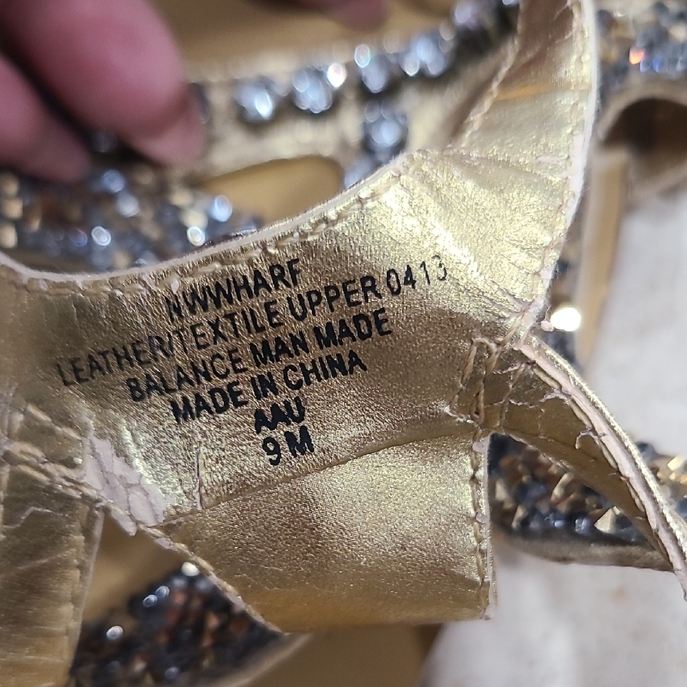 Nine West Gold and Silver Embellished Sandals - Picture 3 of 8